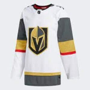 adidas 252JA-LVS-5VE NHL LV GOLDEN KNIGHTS AWAY AUTHENTIC JERSEY Mens SZ 54
